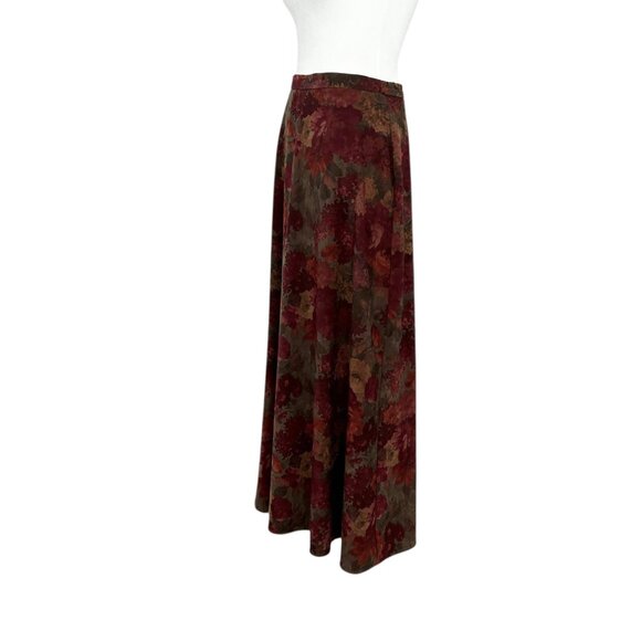Chadwicks Vintage 90s Dark Romance Fall Garden Western Floral Maxi Skirt (4) - Picture 3 of 16